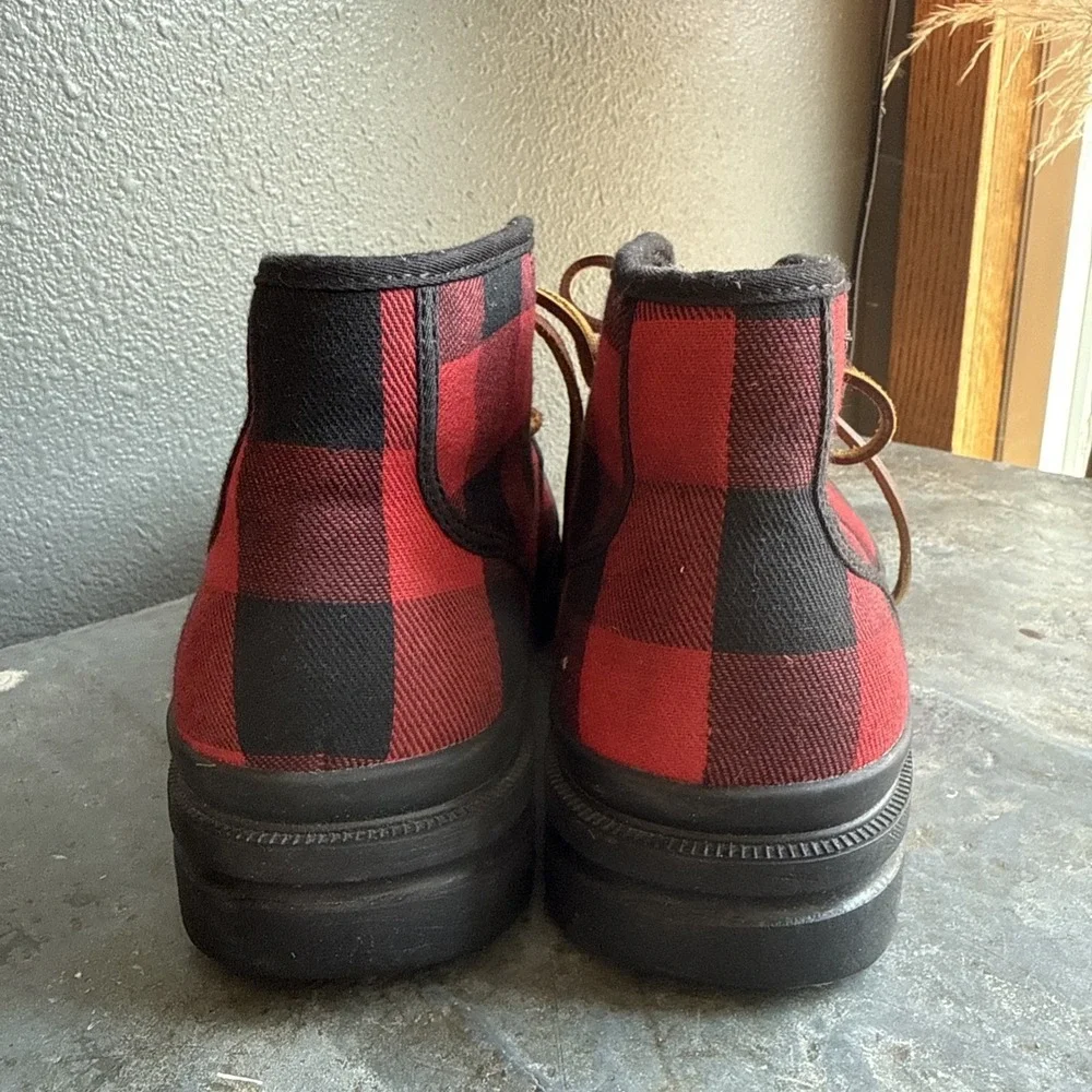 Polo Ralph Lauren Boots Buffalo Plaid Rugged Rare Limited Holiday Umar Men's 8.5
